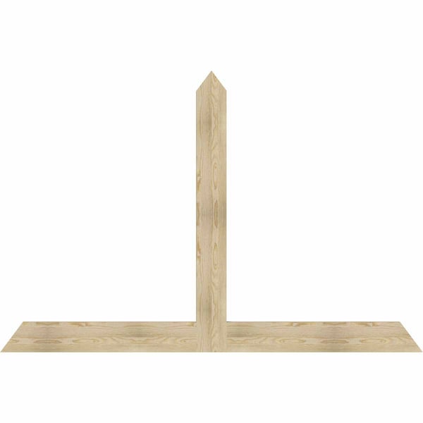 Ekena Millwork Portland Rough Sawn Timber Gable Bracket, Douglas Fir, 84"W x 56"H x 2"D x 6"F, 16/12 Pitch GBW084X56X0206POR00RDF - main
